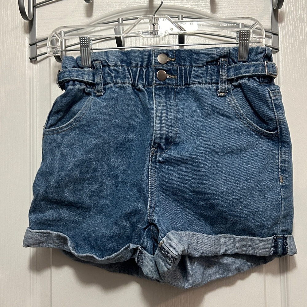 BP Denim jean shorts gathered‎ high rise waist women's 25 blue